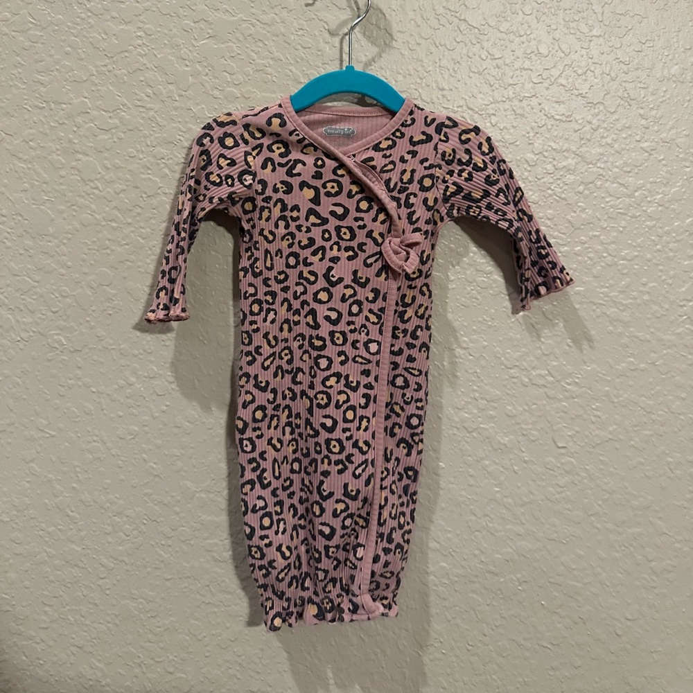 Mud Pie Pink Leopard Print Kids Nightgown
